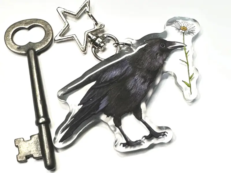 CH - Acrylic Keychain Charm - CROW