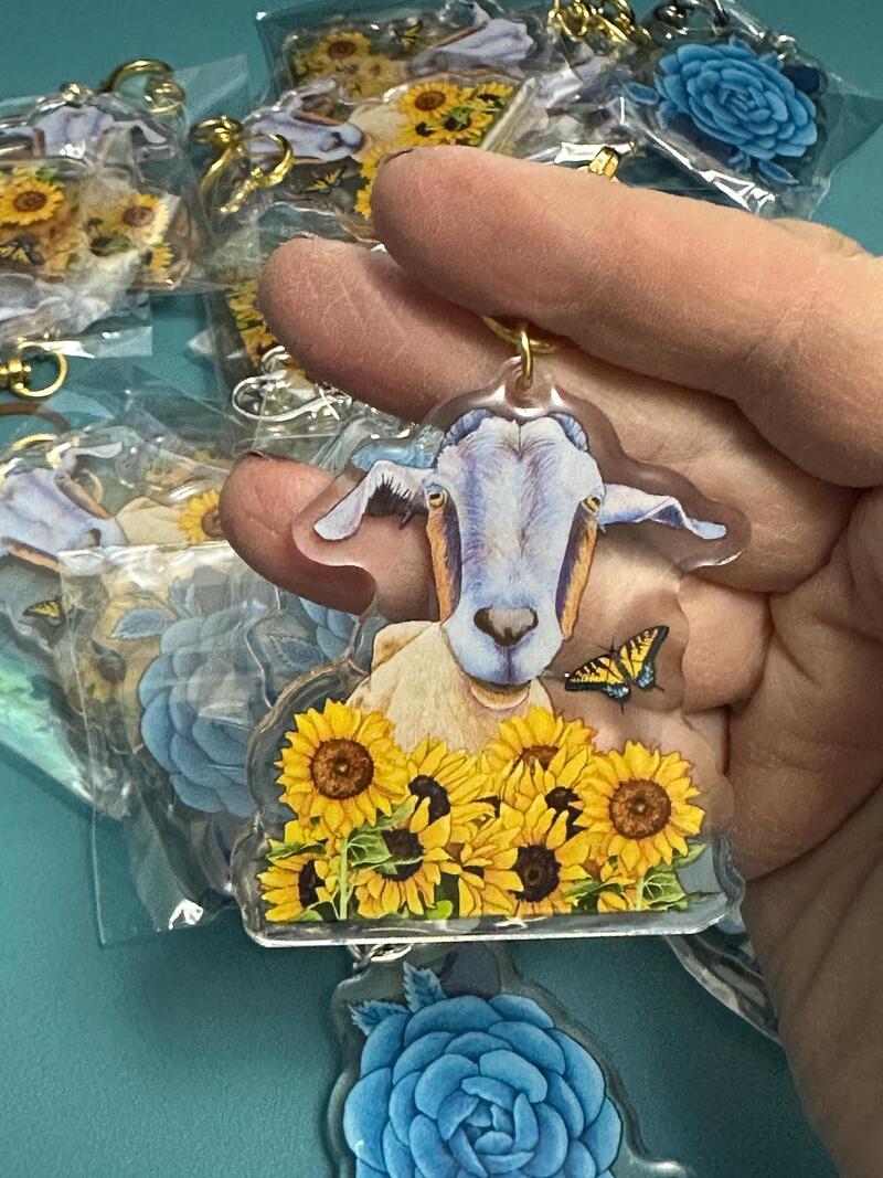 CH - Acrylic Keychain Charm - NIBBLES THE GOAT